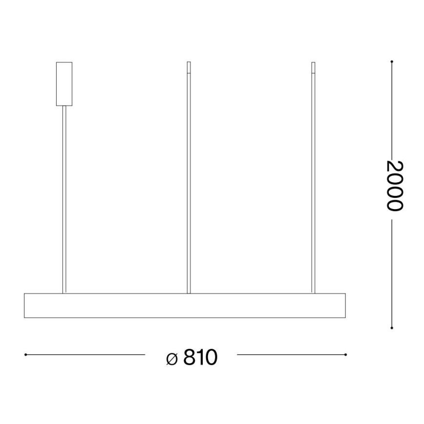 Ideal Lux - LED-Hängeleuchte GEMINI LED/59W/230V d 81 cm CRI 90 golden