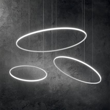 Ideal Lux - LED-Hängeleuchte HULAHOOP LED/39W/230V 3000K d 81,5 cm CRI 90 weiß