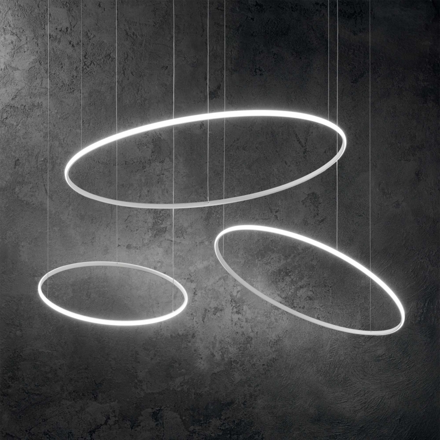 Ideal Lux - LED-Hängeleuchte HULAHOOP LED/46W/230V 3000K d 100 cm CRI 90 weiß