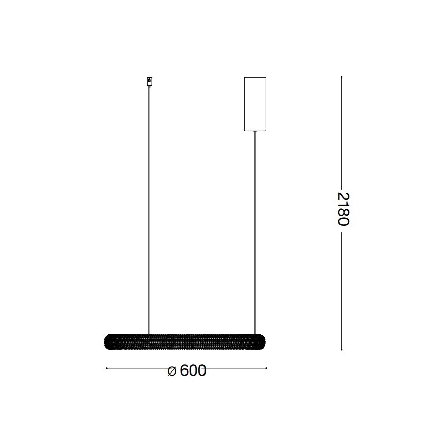 Ideal Lux - LED-Hängeleuchte MIRACLE LED/37W/230V d 60 cm CRI 90 matt Chrom