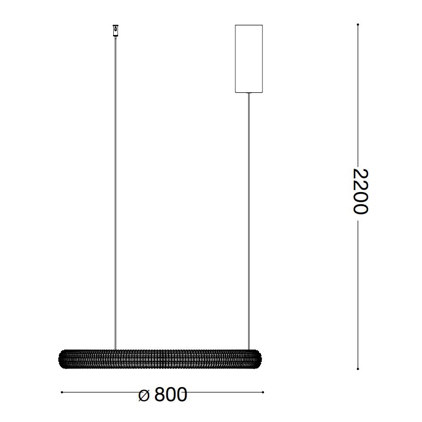 Ideal Lux - LED-Hängeleuchte MIRACLE LED/45W/230V d 80 cm CRI 90 matt Chrom