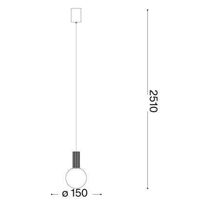 Ideal Lux - LED-Hängeleuchte mit Kabel ODEON LED/8W/230V CRI 90 Ø 15 cm beige/weiß