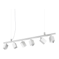 Ideal Lux - LED-Hängeleuchte mit Seilaufhängung DYNAMITE 6xGU10/7W/230V CRI 90 weiß