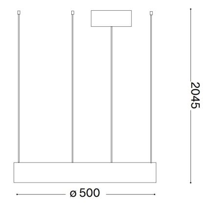 Ideal Lux - LED-Hängeleuchte ORACLE LED/28W/230V 3000K d 50 cm CRI 90 schwarz