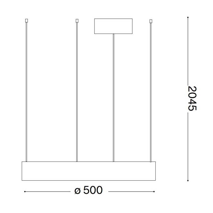 Ideal Lux - LED-Hängeleuchte ORACLE LED/28W/230V 3000K d 50 cm CRI 90 schwarz