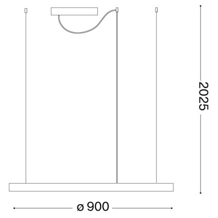 Ideal Lux - LED-Hängeleuchte ORACLE LED/55W/230V 3000K d 90 cm weiß
