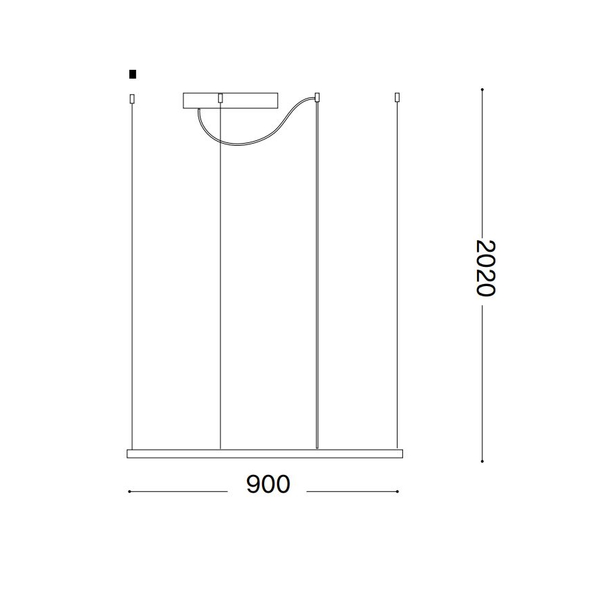 Ideal Lux - LED-Hängeleuchte ORACLE SLIM LED/53W/230V 3000K 90x90 cm weiß