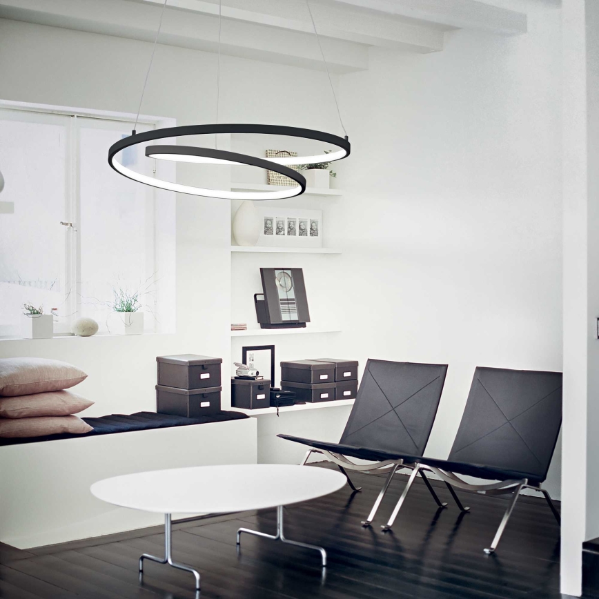Ideal Lux - LED-Hängeleuchte OZ LED/47W/230V d 60 cm CRI 90 schwarz