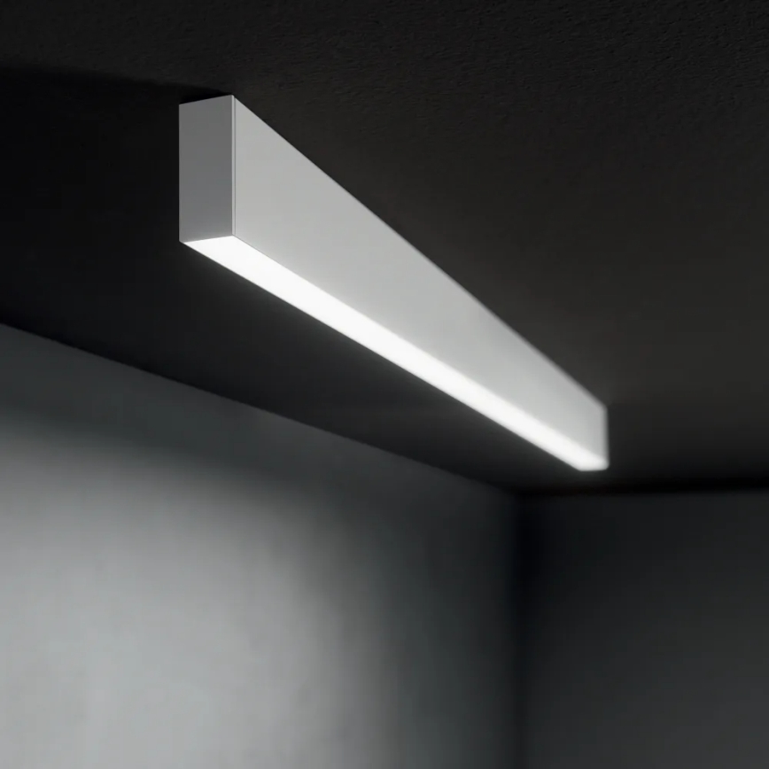 Ideal Lux - LED-Hängeleuchte STEEL mit Kabelaufhängung, 29 W, 230 V, 3000 K, CRI 90, 120 cm, weiß
