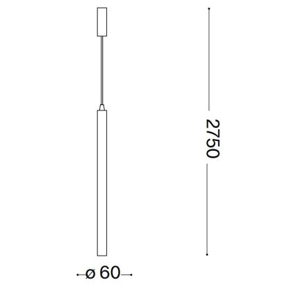 Ideal Lux - LED-Hängeleuchte ULTRATHIN LED/11,5W/230V CRI 90 schwarz