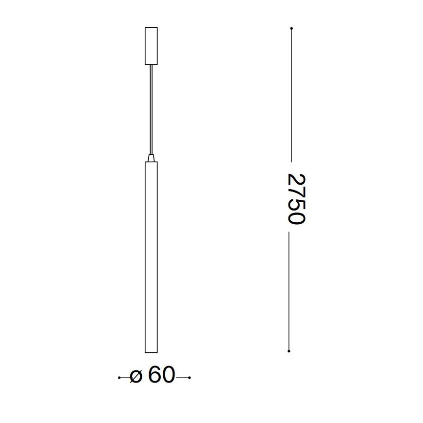 Ideal Lux - LED-Hängeleuchte ULTRATHIN LED/11,5W/230V CRI 90 schwarz