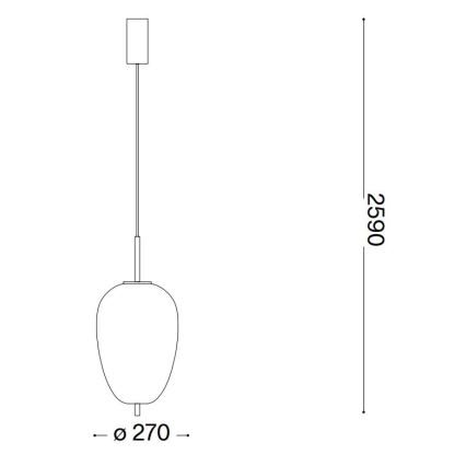 Ideal Lux - LED-Hängeleuchte UMILE LED/20W/230V d 27 cm CRI 90 Messing