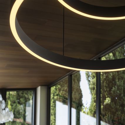 Ideal Lux - LED-Hängeleuchte WAVES LED/37W/230V CRI 90 schwarz