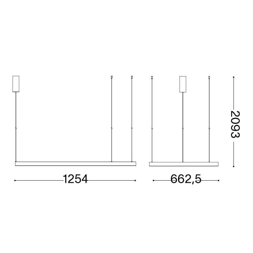 Ideal Lux - LED-Hängeleuchte WAVES LED/45W/230V CRI 90 Messing