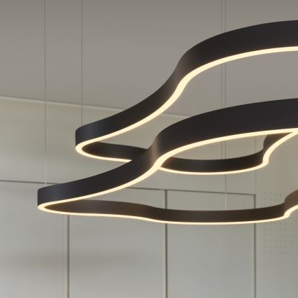 Ideal Lux - LED-Hängeleuchte WAVES LED/45W/230V CRI 90 schwarz