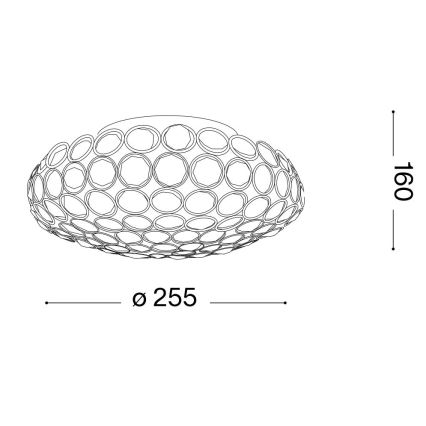 Ideal Lux - LED-Kristall-Deckenleuchte KING 3xG9/3W/230V d 25,5 cm glänzendes Chrom