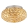 Ideal Lux - LED-Kristall-Deckenleuchte KING 3xG9/3W/230V d 25,5 cm golden