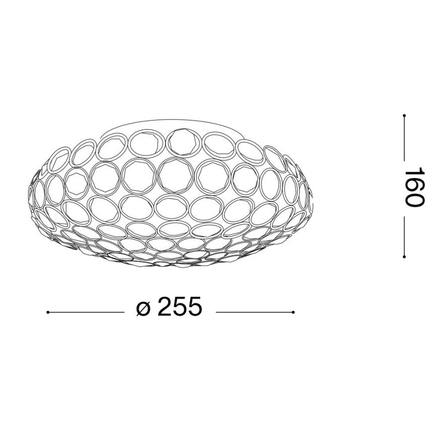 Ideal Lux - LED-Kristall-Deckenleuchte KING 3xG9/3W/230V d 25,5 cm golden