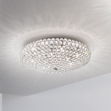 Ideal Lux - LED-Kristall-Deckenleuchte KING 5xG9/3W/230V d 38 cm glänzendes Chrom