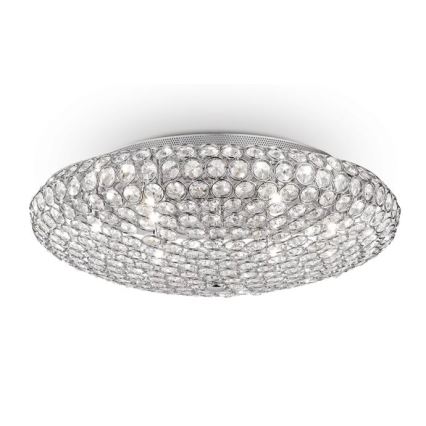 Ideal Lux - LED-Kristall-Deckenleuchte KING 9xG9/3W/230V d 53,5 cm glänzendes Chrom