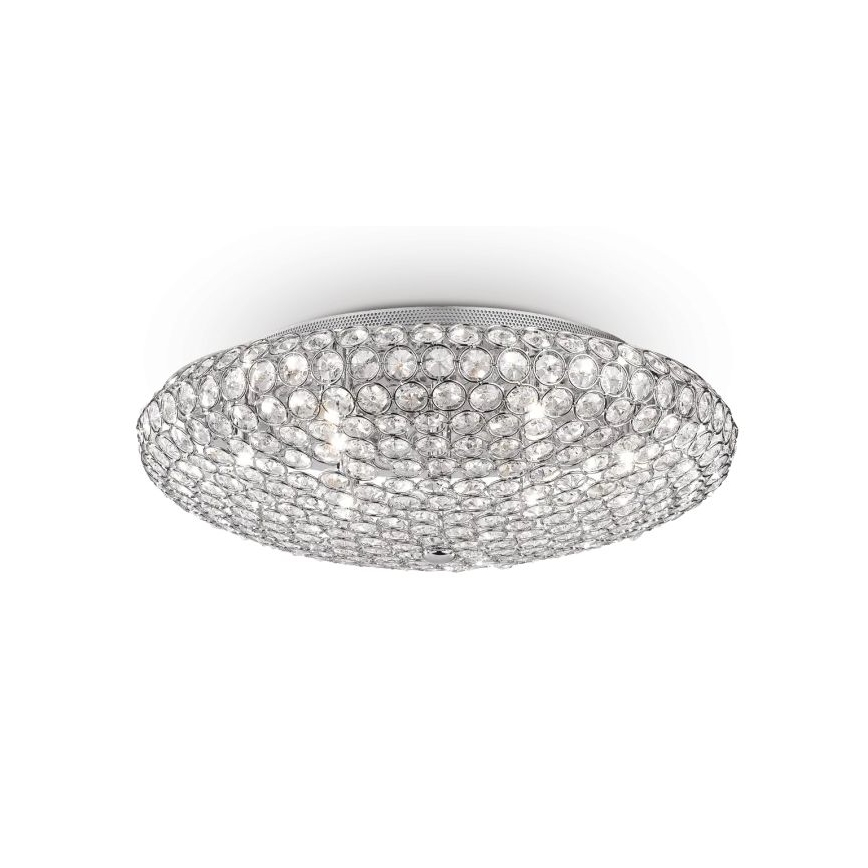 Ideal Lux - LED-Kristall-Deckenleuchte KING 9xG9/3W/230V d 53,5 cm glänzendes Chrom