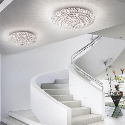 Ideal Lux - LED-Kristall-Deckenleuchte KING 9xG9/3W/230V d 53,5 cm glänzendes Chrom