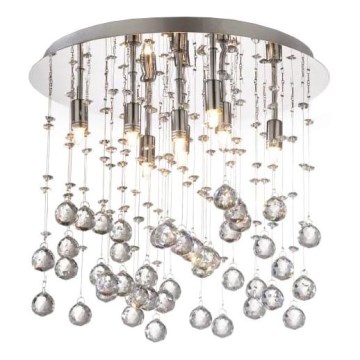 Ideal Lux - LED-Kristall-Deckenleuchte MOONLIGHT 8xG9/3W/230V d 40 cm glänzendes Chrom