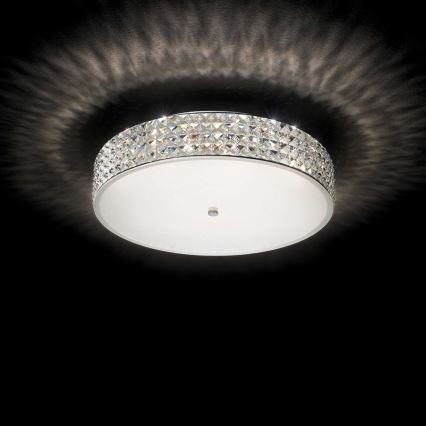 Ideal Lux - LED-Kristall-Deckenleuchte ROMA 9xG9/3W/230V d 50 cm glänzendes Chrom