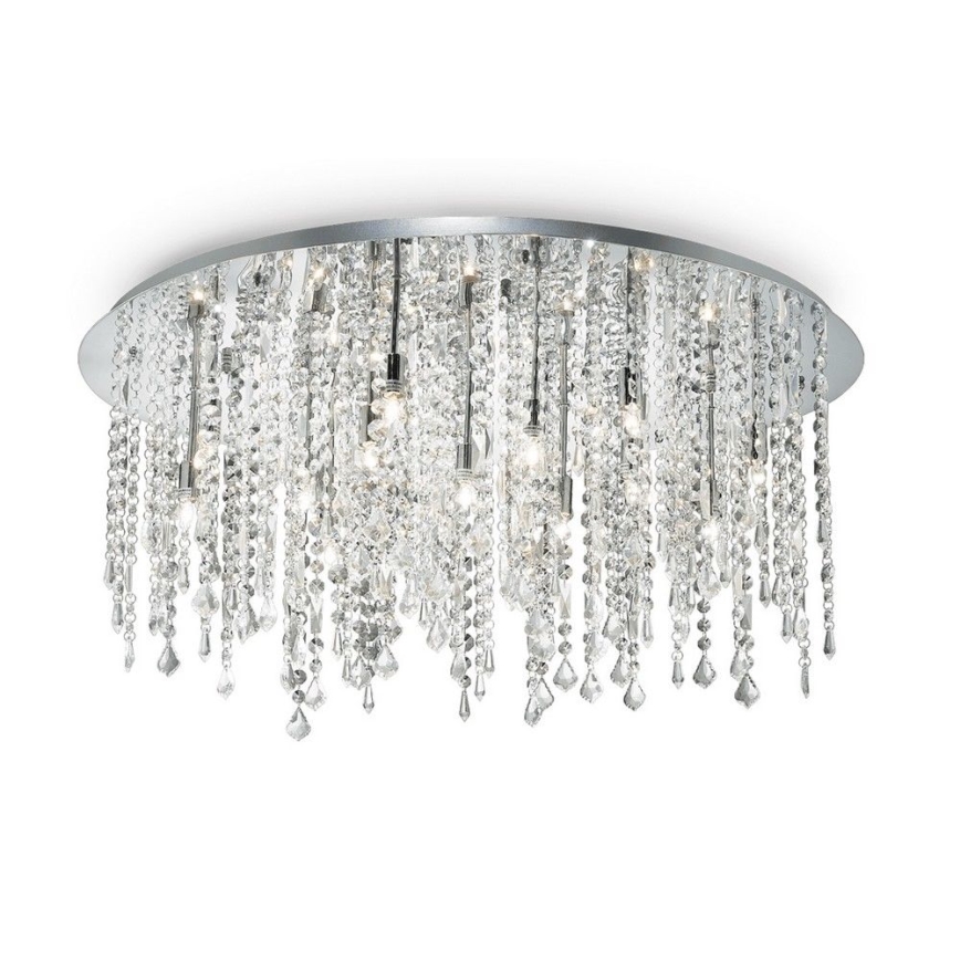 Ideal Lux - LED-Kristall-Deckenleuchte ROYAL 15xG9/3W/230V d 80 cm glänzendes Chrom