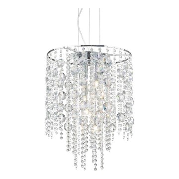 Ideal Lux - LED-Kristall-Kronleuchter an Aufhängung EVASIONE 8xG9/3W/230V d 41 cm glänzendes Chrom