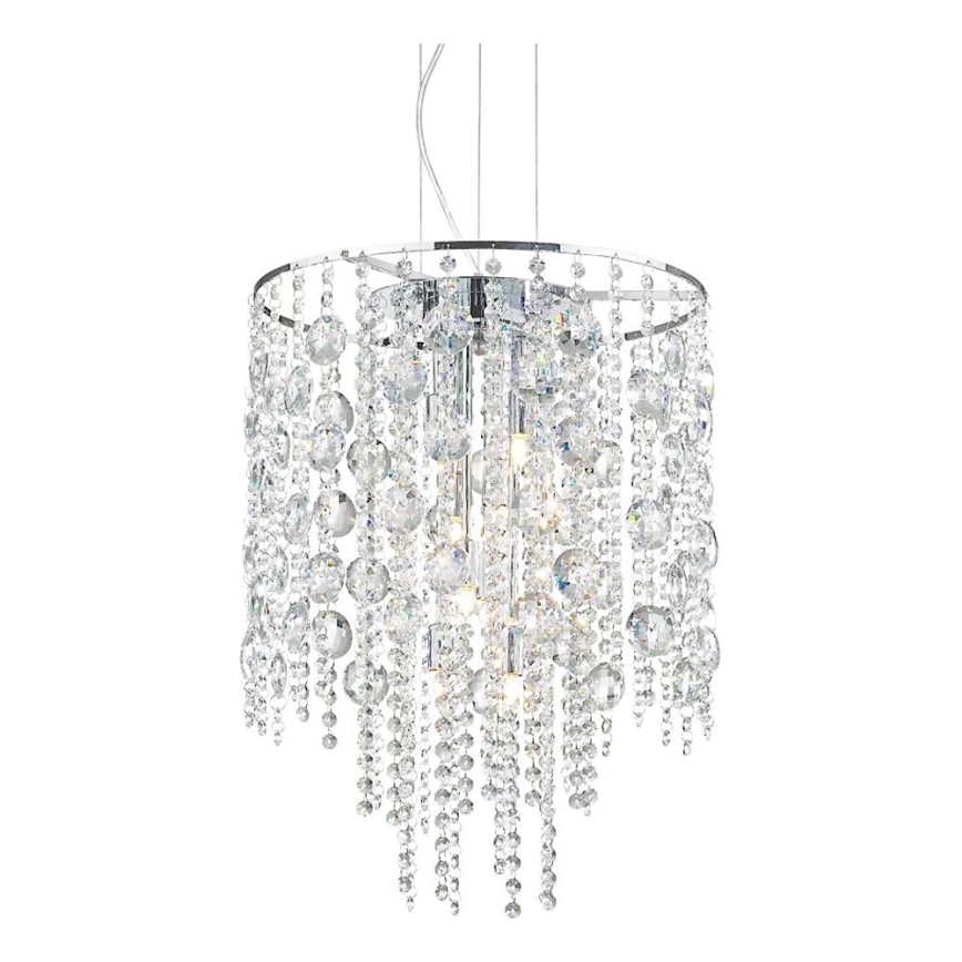 Ideal Lux - LED-Kristall-Kronleuchter an Aufhängung EVASIONE 8xG9/3W/230V d 41 cm glänzendes Chrom