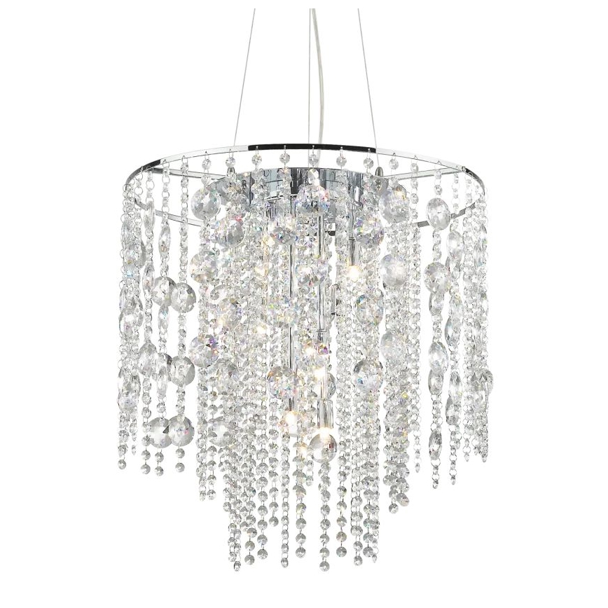 Ideal Lux - LED-Kristall-Kronleuchter an Aufhängung EVASIONE 10xG9/3W/230V d 51 cm glänzendes Chrom