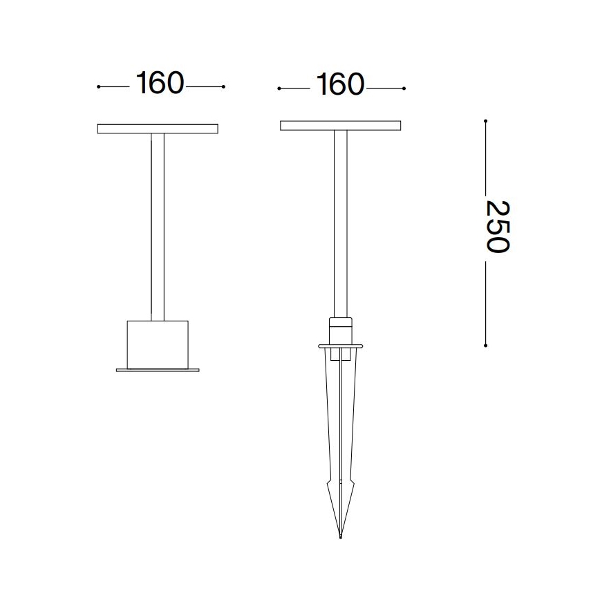 Ideal Lux - LED-Außenleuchte TOFFEE LED/11W/230V CRI 90 IP65 anthrazit