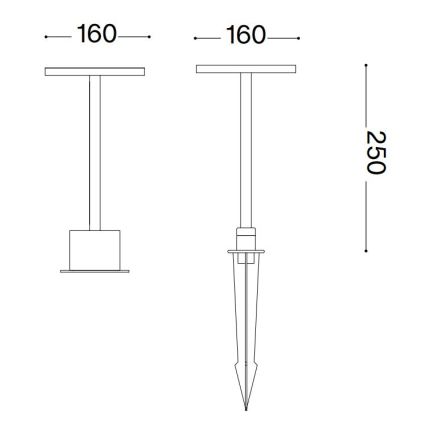 Ideal Lux - LED-Außenleuchte TOFFEE LED/11W/230V CRI 90 IP65 anthrazit