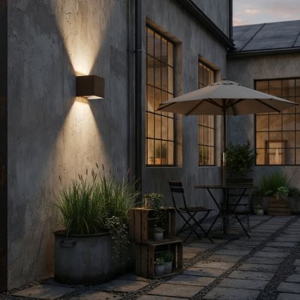 Ideal Lux - LED-Outdoor-Wandleuchte ATOM LED/12W/230V CRI 90 IP54 braun