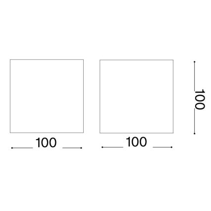 Ideal Lux - LED-Outdoor-Wandleuchte ATOM LED/12W/230V CRI 90 IP54 schwarz