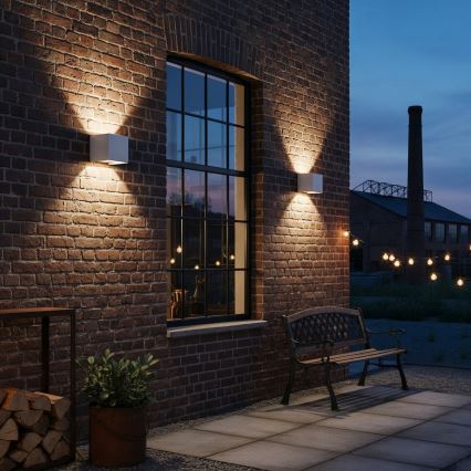 Ideal Lux - LED-Outdoor-Wandleuchte ATOM LED/12W/230V CRI 90 IP54 weiß