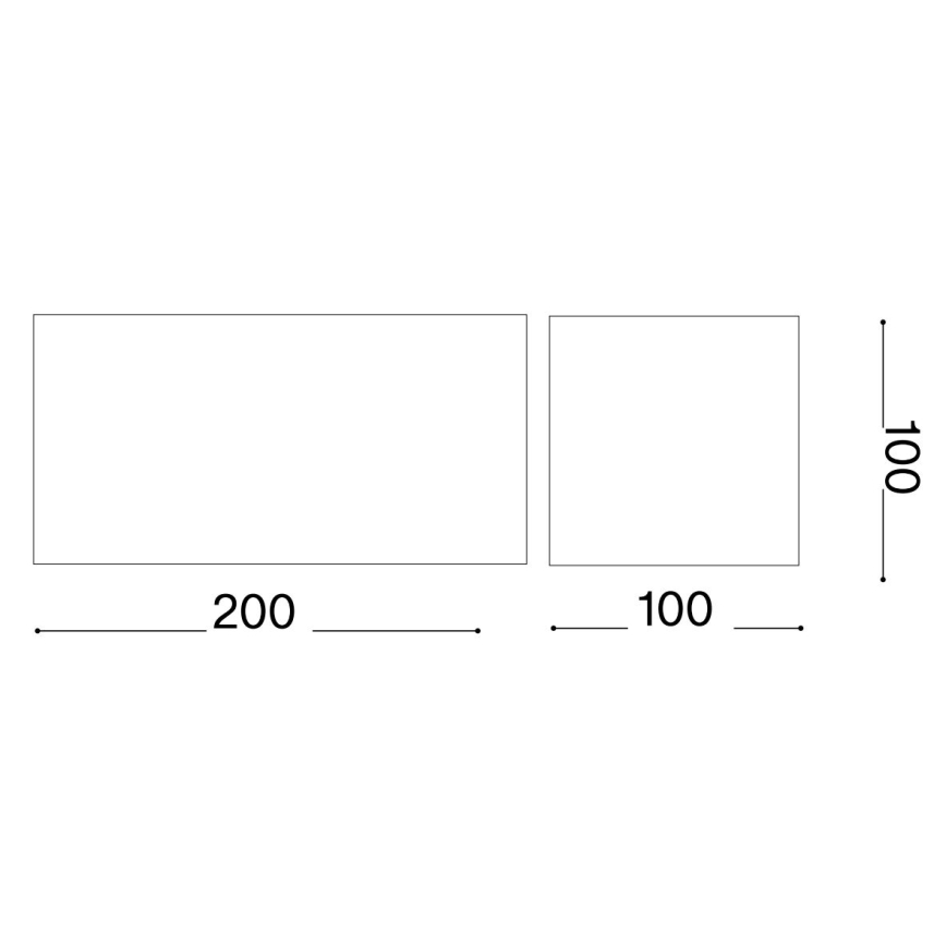 Ideal Lux - LED-Outdoor-Wandleuchte ATOM LED/25W/230V CRI 90 IP54 weiß