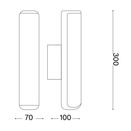 Ideal Lux - LED-Outdoor-Wandleuchte ETERE LED/9,5W/230V 4000K CRI 90 IP44 anthrazit