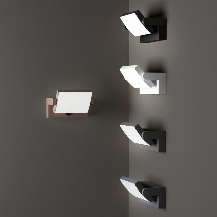 Ideal Lux - LED-Outdoor-Wandleuchte mit Sensor SWIPE LED/21W/230V CRI 90 IP54 braun