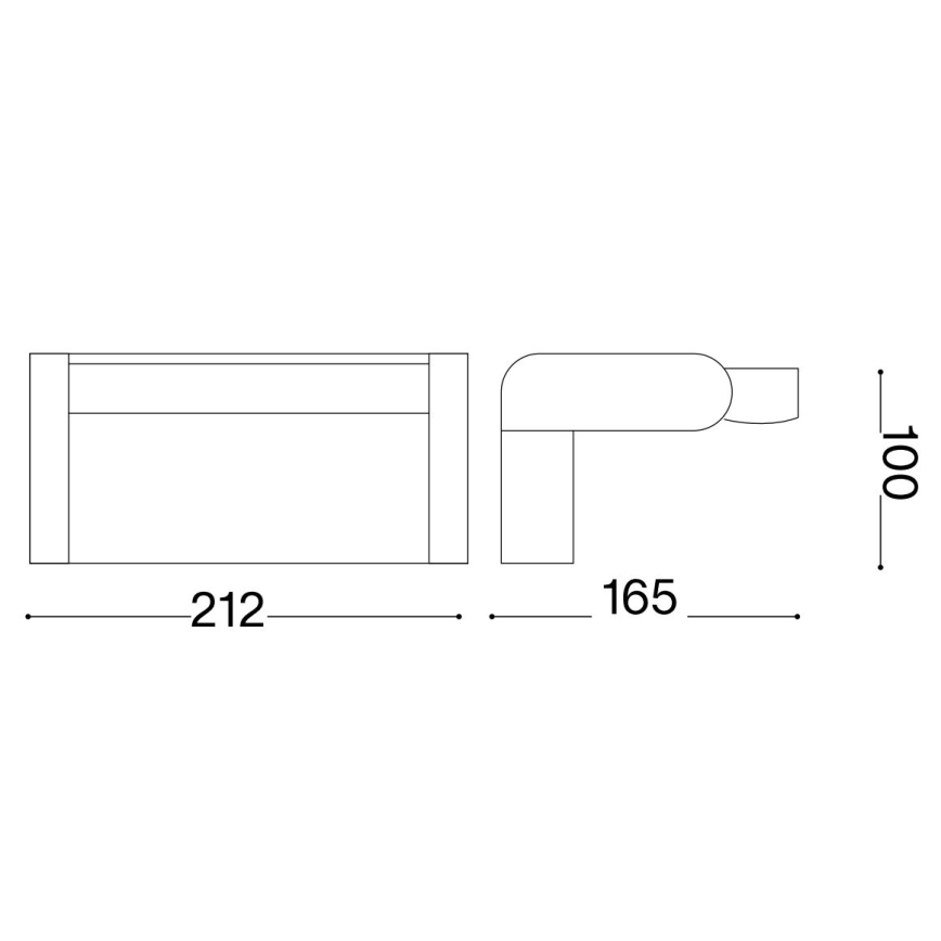Ideal Lux - LED-Outdoor-Wandleuchte SWIPE LED/21W/230V CRI 90 IP54 braun