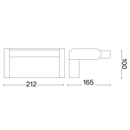 Ideal Lux - LED-Outdoor-Wandleuchte SWIPE LED/21W/230V CRI 90 IP54 anthrazit
