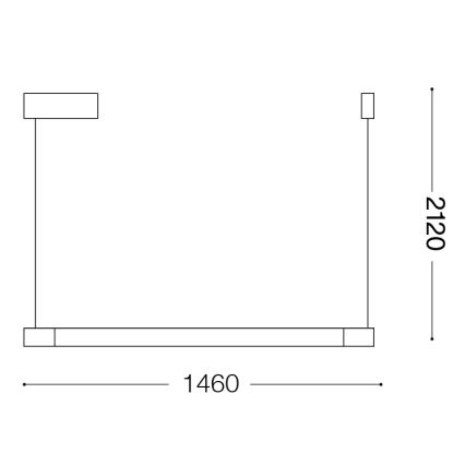 Ideal Lux - LED-Pendelleuchte am Kabel YOKO LED/17W/230V CRI 90 weiß