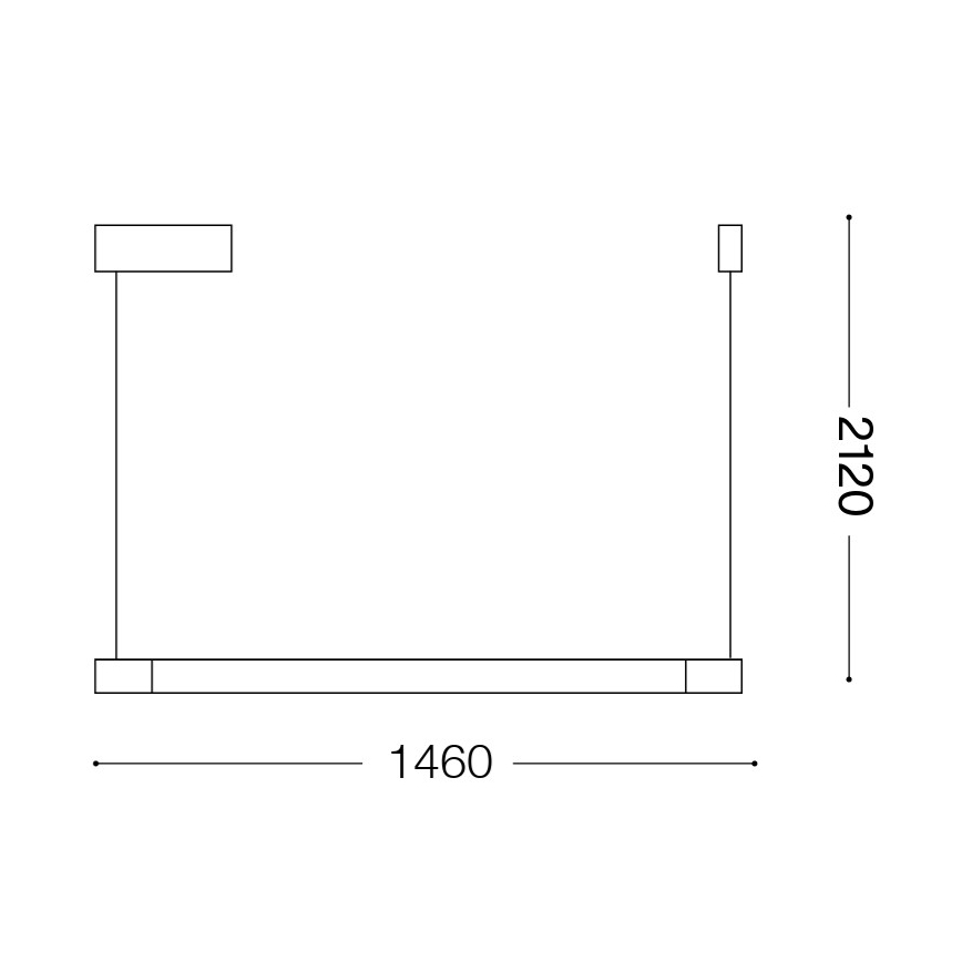 Ideal Lux - LED-Pendelleuchte am Kabel YOKO LED/17W/230V CRI 90 weiß