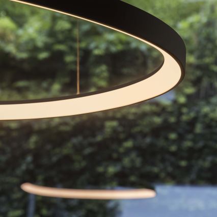 Ideal Lux - LED-Pendelleuchte mit Kabelaufhängung GEMINI LED/36W/230V 4000K Ø 42,5 cm CRI 90 schwarz