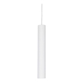 Ideal Lux - LED-Pendelleuchte an Kabel LOOK 1xGU10/7W/230V CRI 90 Ø 6 cm weiß