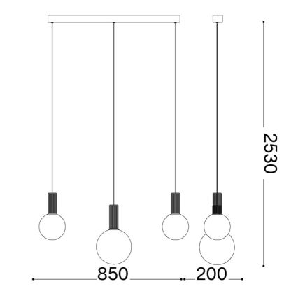 Ideal Lux - LED-Pendelleuchte an Kabel ODEON LED/20W/230V CRI 90 beige/weiß
