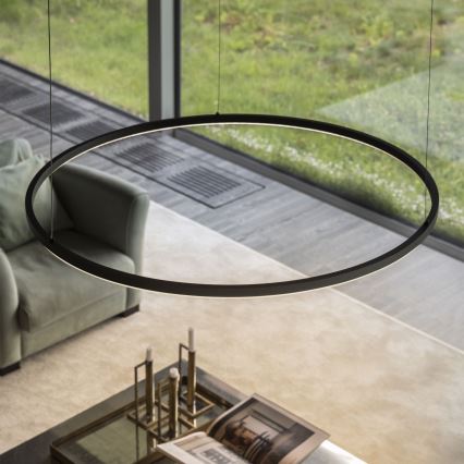 Ideal Lux - LED-Pendelleuchte an Kabel ORACLE SLIM LED/29W/230V 3000K CRI 90 Ø 50 cm schwarz