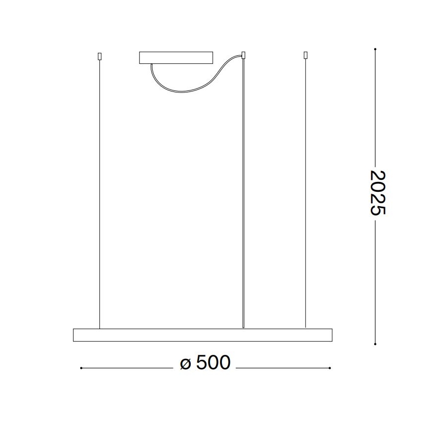 Ideal Lux - LED-Pendelleuchte an Kabel ORACLE SLIM LED/29W/230V 4000K CRI 90 Ø 50 cm weiß