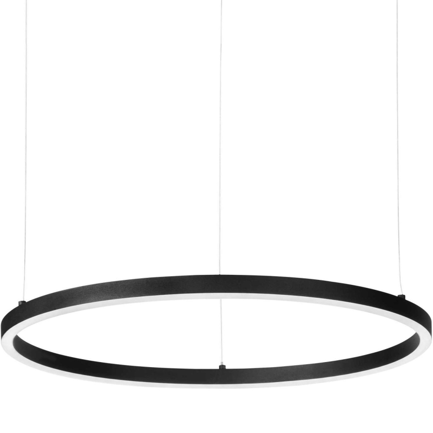 Ideal Lux - ORACLE SLIM LED-Pendelleuchte an Kabel, 37 W, 230 V, 4000 K, CRI 90, Ø 70 cm, schwarz